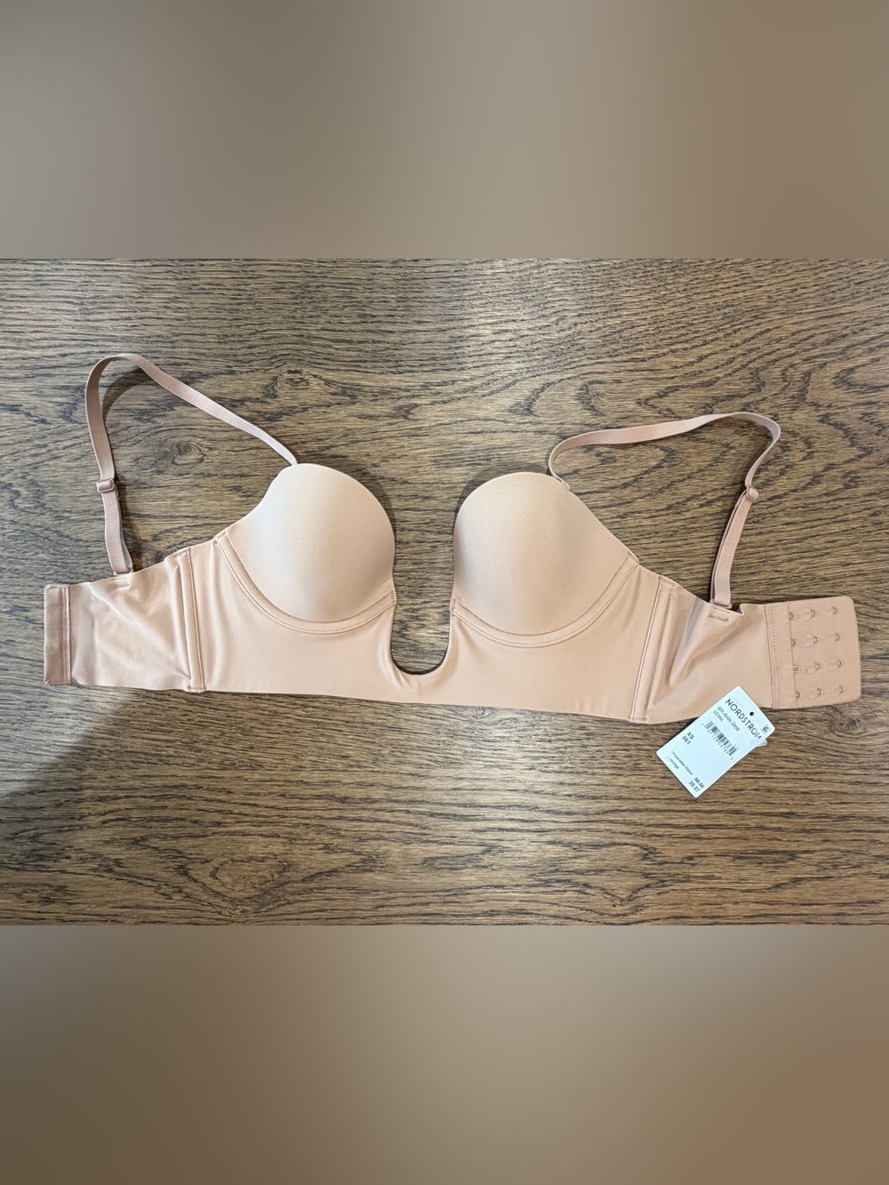 SKIMS Nude Deep Plunge Push-Up Bra • Size XS • NWT